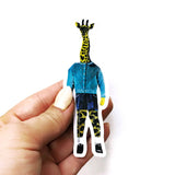 Retro Giraffe Sticker - Vinyl Stickers for Animal Lovers www.pergamopapergoods.com