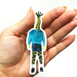 Retro Giraffe Sticker - Vinyl Stickers for Animal Lovers www.pergamopapergoods.com