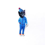 Adorable cat sticker, kitten vinyl sticker.