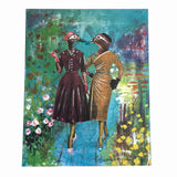 Unique lesbian art, LGBTQ art, Mixed Media Art, Collage Art, Animal Art, Mixed Media Animals, Dressed Up Lady ducks. Lesbian Art for Animal Lovers - Fancy Duck Ladies Art Print by Pergamo Paper Goods