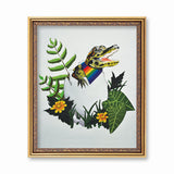 Gay Art, Rainbow 8x10" Alligator Art Print, Gay Pride, Gay Wedding Marriage, Lesbian Art, Lesbian Pride Anniversary, LGBTQ Queer Trans Bi Art by Gianna Pergamo, Pergamo Paper Goods www.pergamopapergoods.com.