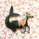 Handmade Horse Mermaid Magnet, Horse Gift, Mermaid Gift, Illustrated Fantasy Gift, Pegasus Weird Horse Art, Horse Girl Gift Housewarming Horse Owner by Pergamo Paper Goods www.pergamopapergoods.com