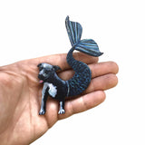 Mermaid Pitbull Magnet - Blue Pitbull Gift, Mermaid Gift, Weird Dog Art, Pit Bull Dog Mermaid Pitbull Memorial Gift, Pitbull Mom Gift by Pergamo Paper Goods www.pergamopapergoods.com