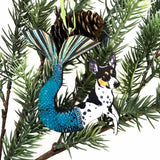 Mermaid Dog Ornament, Wood Illustrated Rat Terrier Christmas Laser Cut Ornament, Dog Mom Gift, Memorial Gifts for Dog Lovers, Wholesale Ornaments by Pergamo Paper Goods www.pergamopapergoods.com