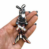 Tabby Cat Mermaid Ornament, Orange Mermaid Christmas Decoration Ornaments, Wood Beachy Weird Gift, Animal Rescue Foster Gifts for Cat Lovers and Wholesale Handmade Ornaments by Pergamo Paper Goods www.pergamopapergoods.com