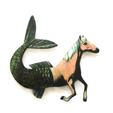 Handmade Horse Mermaid Magnet, Horse Gift, Mermaid Gift, Illustrated Fantasy Gift, Pegasus Weird Horse Art, Horse Girl Gift Housewarming Horse Owner by Pergamo Paper Goods www.pergamopapergoods.com