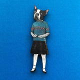 Boston Terrier Dog Magnet - Vintage Inspired, Weird Art for Dog Lovers by Pergamo Paper Goods www.pergamopapergoods.com