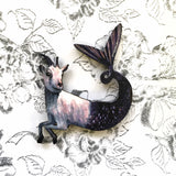 Zodiac Capricorn Magnet - Mermaid Goat Magnet, Zodiac Gift, Mermaid Gift, Weird Art, Animal Mermaid, Weird Capricorn Gift by Pergamo Paper Goods