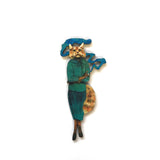 Cannabis Cat Magnet, Retro Magnets Fridge, Animal Refrigerator Illustrated Weird Gifts, Vintage Illustration Collage, Stocking Stuffer, Pergamo Paper Goods