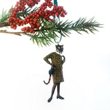 Tiger Ornament, Christmas Animal Cat, Laser Cut Wood, Original Ornaments, Retro Vintage Christmas, Quirky Unusual Gift, Funny Gifts by Pergamo Paper Goods