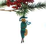 Cat Ornament, Holiday Ornaments, Orange Cat Ornament, Retro Stocking Stuffer, Animal Lover Weird Christmas Decoration, Vintage Holidays by Pergamo Paper Goods