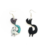 Mermaid Cat Earrings