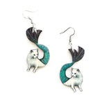Mermaid Cat Earrings