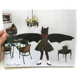 Bat Art Print - Weird Art for Animal Lovers - Vintage Inspired Animal Art by Pergamo Paper Goods