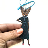 Sassy Fox Lady Ornament