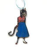 Red Heeled Cat Lady Ornament