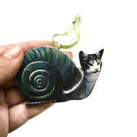 Snail Cat Ornament