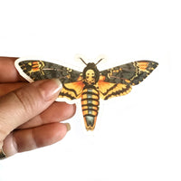 Deathshead Moth Sticke, Insect Vintage Vinyl Sticker Pack, Goth Horror Decals, Vinyl Decal, Gift for Oddity Collectors