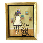 Weird Original Art, Rodent with Doll Mixed Media Painting, Strange and Unusual Collage, Kitschy Cute Vintage Inspired Decor, Kitsch Retro