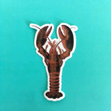 Vintage Lobster Sticker, Ocean Vinyl Stickers, Macbook Sticker Pack, Florida Laptop Decal, Outdoor Decals for Water Bottle Bullet Journal