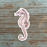 Seahorse Sticker, Ocean Vintage Vinyl Stickers, Macbook Sticker Pack, Florida Laptop Decal, Outdoor Decals for Water Bottle Bullet Journal