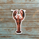 Vintage Lobster Sticker, Ocean Vinyl Stickers, Macbook Sticker Pack, Florida Laptop Decal, Outdoor Decals for Water Bottle Bullet Journal