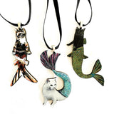 Mini Cat Ornaments, Mermaid Cat Christmas, Surreal Vintage Christmas, Quirky Animal Ornaments, Black Kitty Calico Cats White Elephant Gift