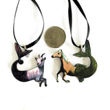 Mini Mermaid Ornaments, Goat Horse Christmas, Surreal Vintage Christmas, Weird Ornaments, Weird Art Quirky Gift, Capricorn Collage Gifts