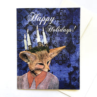 Unique Illustrated Animal Holiday Cards - Lady Fox Holiday Card by Pergamo Paper Goods