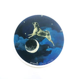 Vinyl Stickers for Pug Lovers - Pug Over the Moon Sticker www.pergamopapergoods.com
