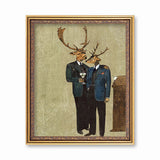 Retro Animal Art for Men - Bar Decor - Vintage Bar Deer Art Print by Pergamo Paper Goods