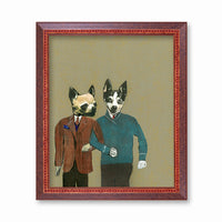 Gay Art for Dog Lovers - Chihuahua & Rat Terrier Art Print by Pergamo Paper Goods
