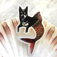 Laptop Stickers for Dog Lovers - Mermaid Chihuahua Vinyl Sticker By Pergamo Paper Goods