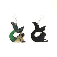 Mermaid Pug Earrings