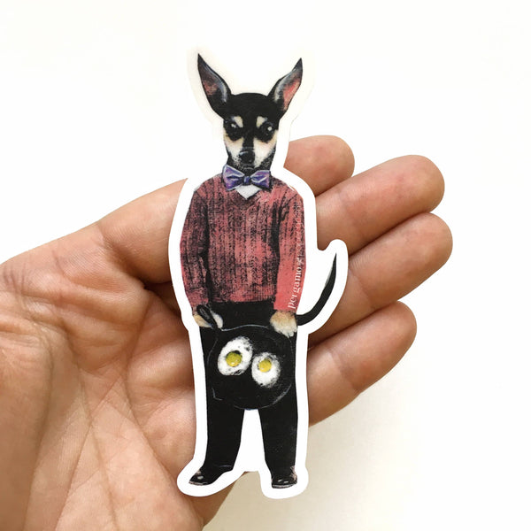 Chihuahua Vinyl Sticker (Paco the Egg Boy)