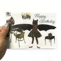 Bat Girl Happy Birthday Greeting Card