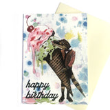 Ice Cream Gator Happy Birthday Greeting Card