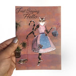 Cat and Mouse Greeting Card - Just Saying Hello