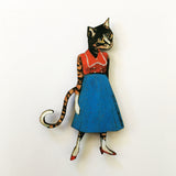 Vintage Inspired Animal Gifts for Cat Lovers - Retro Cat Lady Magnet www.pergamopapergoods.com