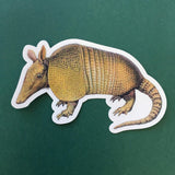Vintage Florida Vinyl Stickers - Waterproof Armadillo Stickers - Pergamo Paper Goods - Vintage Inspired Collage Art for Animal Lovers