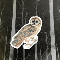 Vintage Animal Vinyl Stickers - Waterproof Owl Sticker for Bird Lovers - Pergamo Paper Goods - Vintage Inspired Collage Art for Animal Lovers