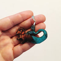 Handmade Gifts and Jewelry for Dog Lovers - Dachshund Mermaid Necklace www.pergamopapergoods.com