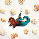 Handmade Gifts and Jewelry for Dog Lovers - Dachshund Mermaid Necklace www.pergamopapergoods.com