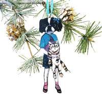 Japanese Chin Holiday Stocking Stuffer -  Dog Girl Christmas Ornament www.pergamopapergoods.com