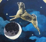 Pug Over the Moon Painting