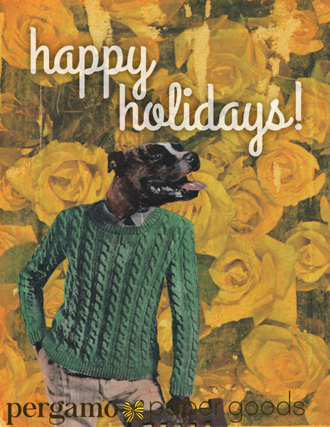 Pit Bull Holiday Card or Card Set