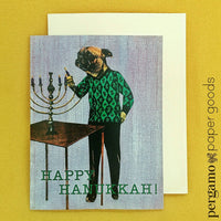 Pug Hanukkah Card or Card Set