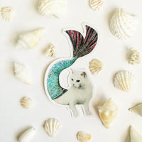 Mermaid Cat Vinyl Sticker