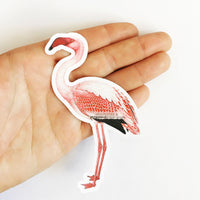 Flamingo sticker made in america. Cool laptop sticker, unique stickers