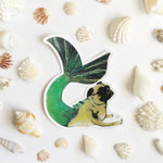 Mermaid Pug Vinyl Sticker